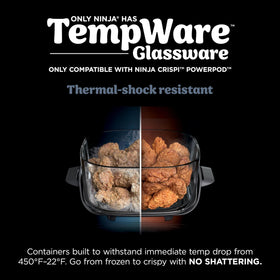 Compatible with Ninja Crispi PowerPod for high-heat crisping.