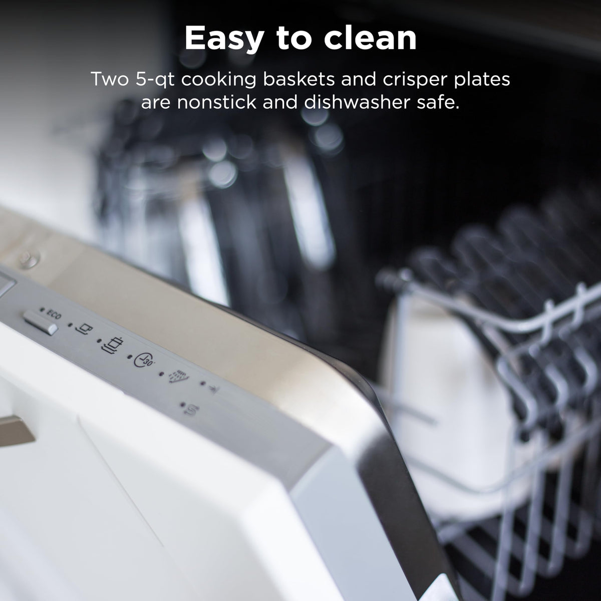 Ninja Foodi dishwasher-safe crisper plates for easy cleanup