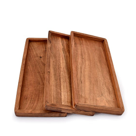 NIRMAN Acacia wood cheese board with raised lip ideal for appetizers and charcuterie