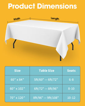 Niuara easy-care washable tablecloth simplifies prep and cleanup.