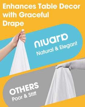 Niuara table cloth used for weddings and parties creating refined ambiance.