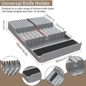 NIUXX knife block anti-slip handle area provides secure, easy access