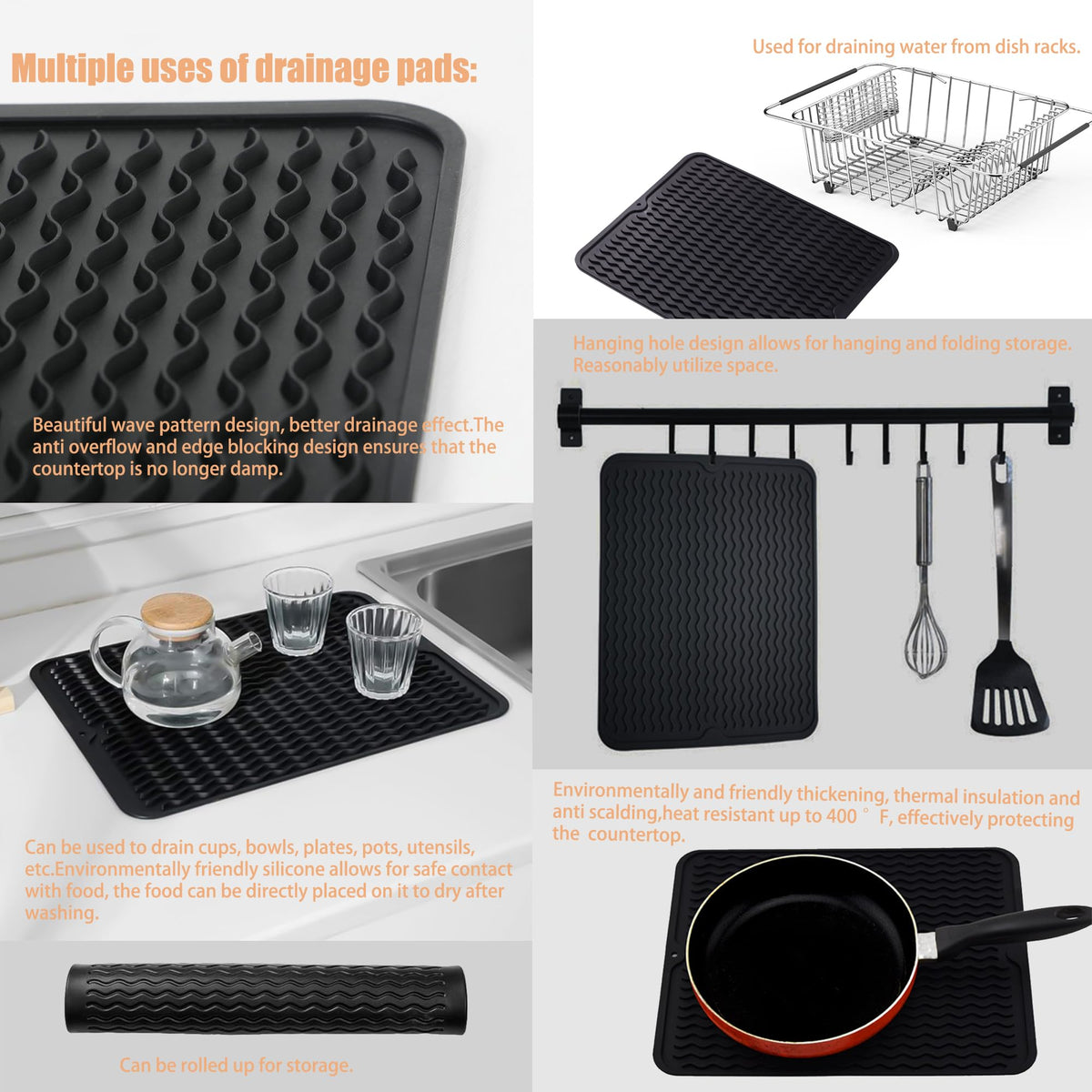 NiuYichee anti-slip rubber feet protect the sink and counter