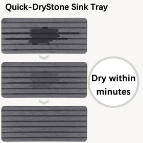 NiuYichee stone soap tray provides a dry surface for hand soap.