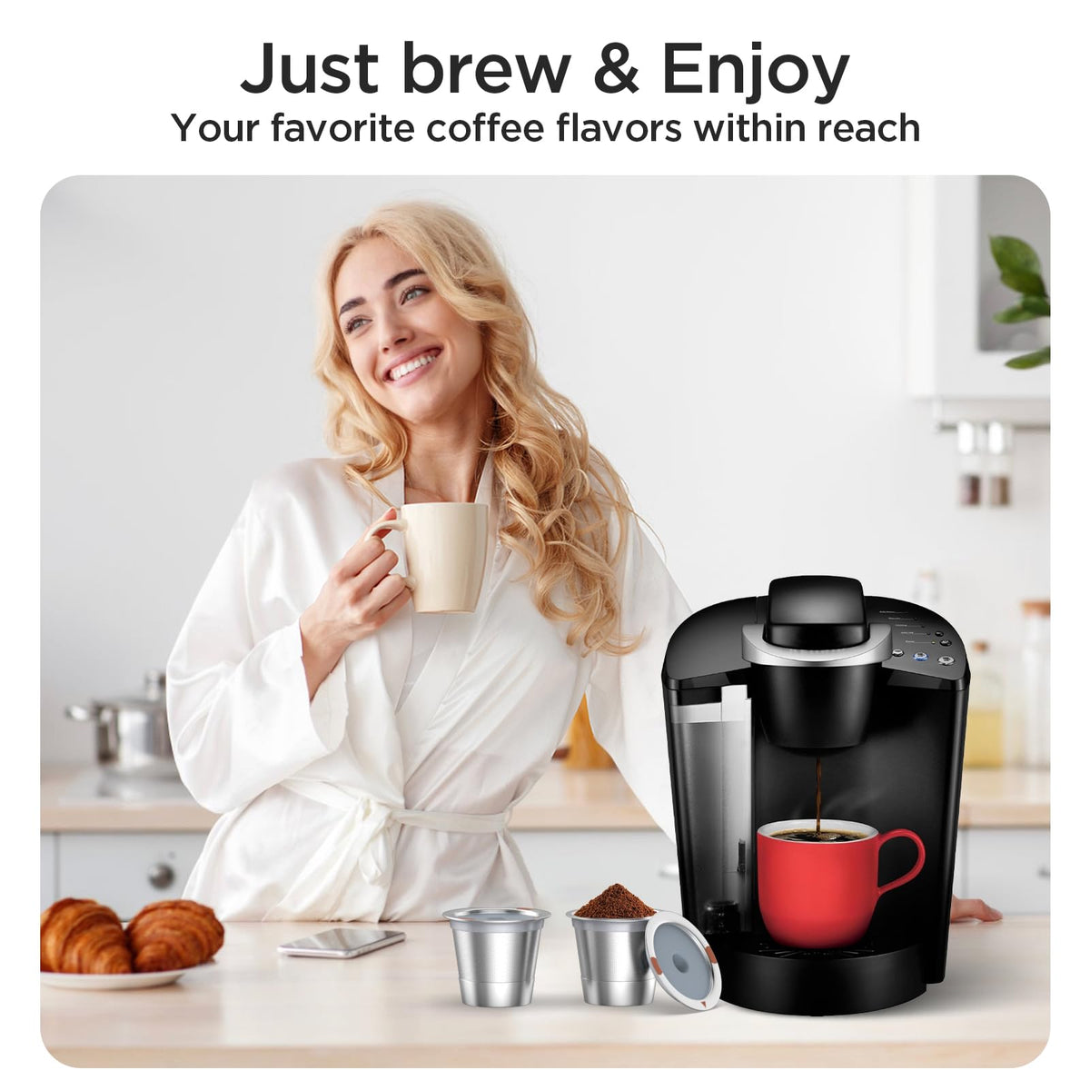 NOALTO compatible with many Keurig models; durable and easy to rinse after use.