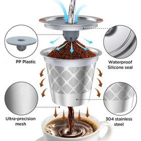 NOALTO stainless steel K-Cup pod shows durable construction for daily use.