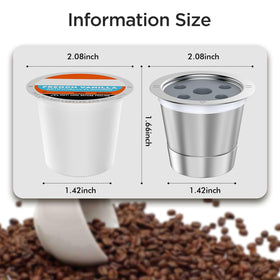 NOALTO secure-fit lid on K cup prevents spills during brewing.