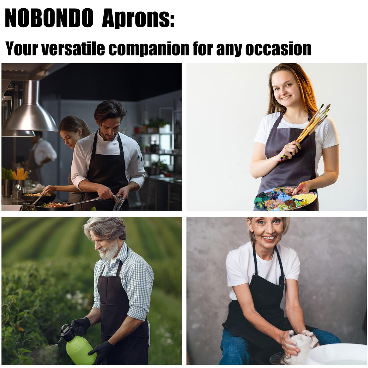 NOBONDO durable poly-cotton blend for everyday wear.