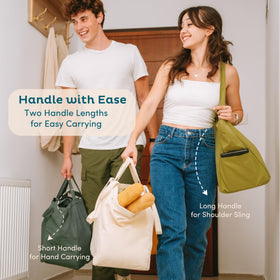 Nook Theory durable handles offer comfortable carrying for shopping and errands