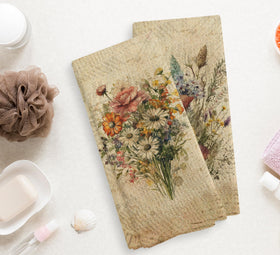 NOQL Vintage Floral towel close-up shows soft, absorbent fabric