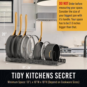 Norcalway under-cabinet organizer helps declutter cabinets.