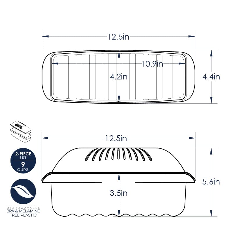 Nordic Ware 9.4-cup capacity pasta cooker for larger batches.