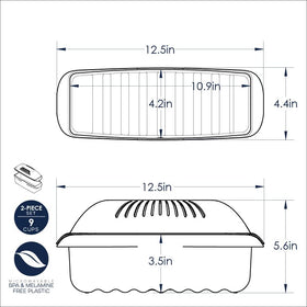 Nordic Ware 9.4-cup capacity pasta cooker for larger batches.