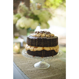 Nordic Ware Naturals 8-inch round cake pan, top view, straight sides for uniform layers.