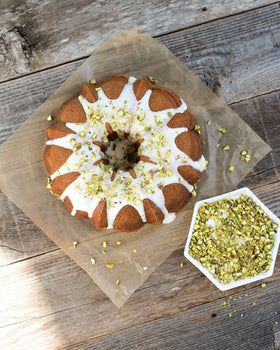 Nordic Ware Original Bundt Toffee nonstick close-up shows PFAS-free silicone for easy release