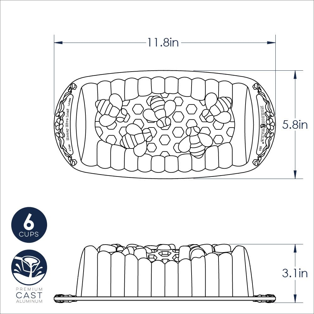 Nordic Ware loaf pan oven-safe to 400°F for versatile baking