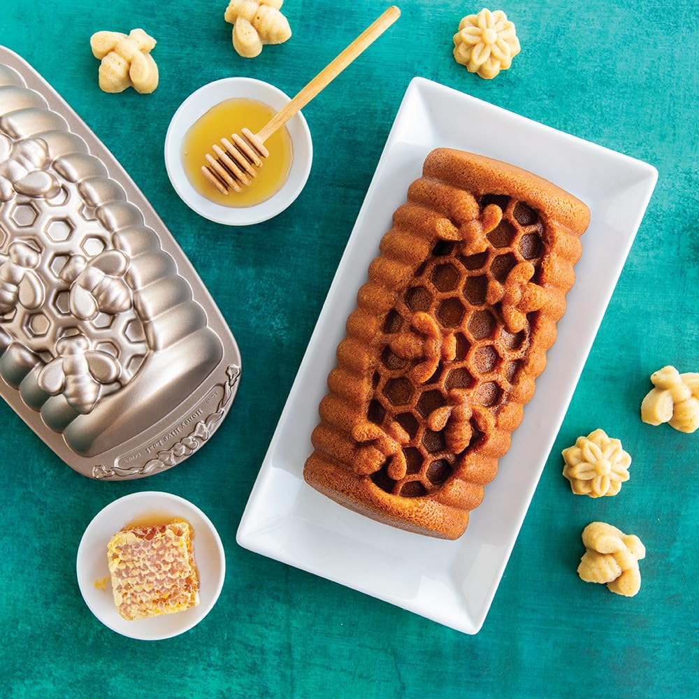 Premium silicone nonstick release on Nordic Ware loaf pan for easy cleanup