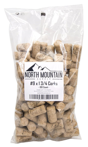 North Mountain Supply NMS Amorim Grape #9 corks in a bag of 100 for wine bottle closures