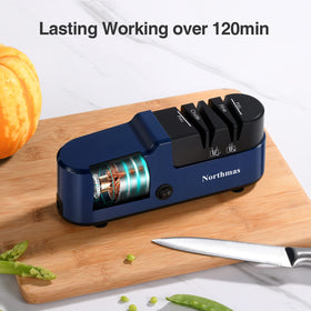Northmas Knife Sharpener with global voltage 100-240V for worldwide use.