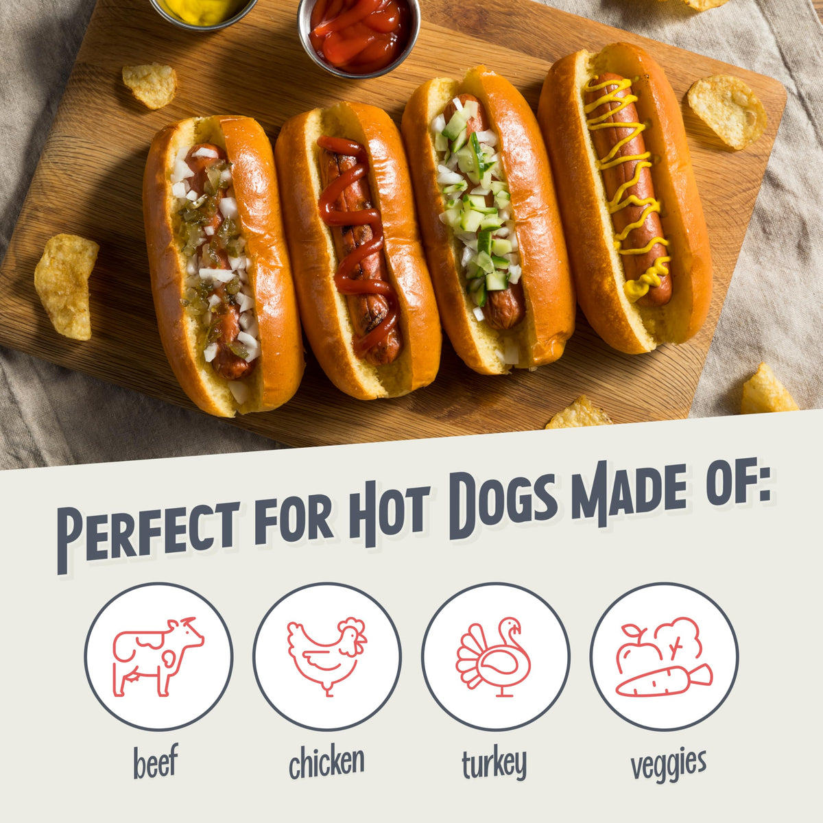 Nostalgia HDT600RETRORED mini tongs for safe handling of hot dogs