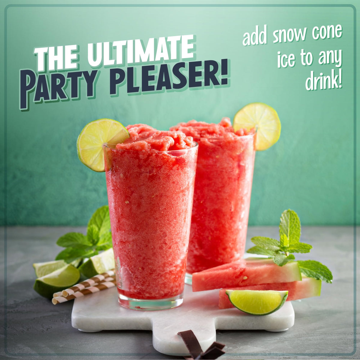 Nostalgia dual-purpose ice molds included for bowls and shaved ice servings