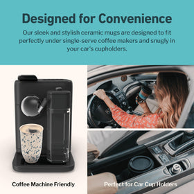 Nova Ceramics Orchid travel mug on-the-go use supports eco-friendly coffee routines