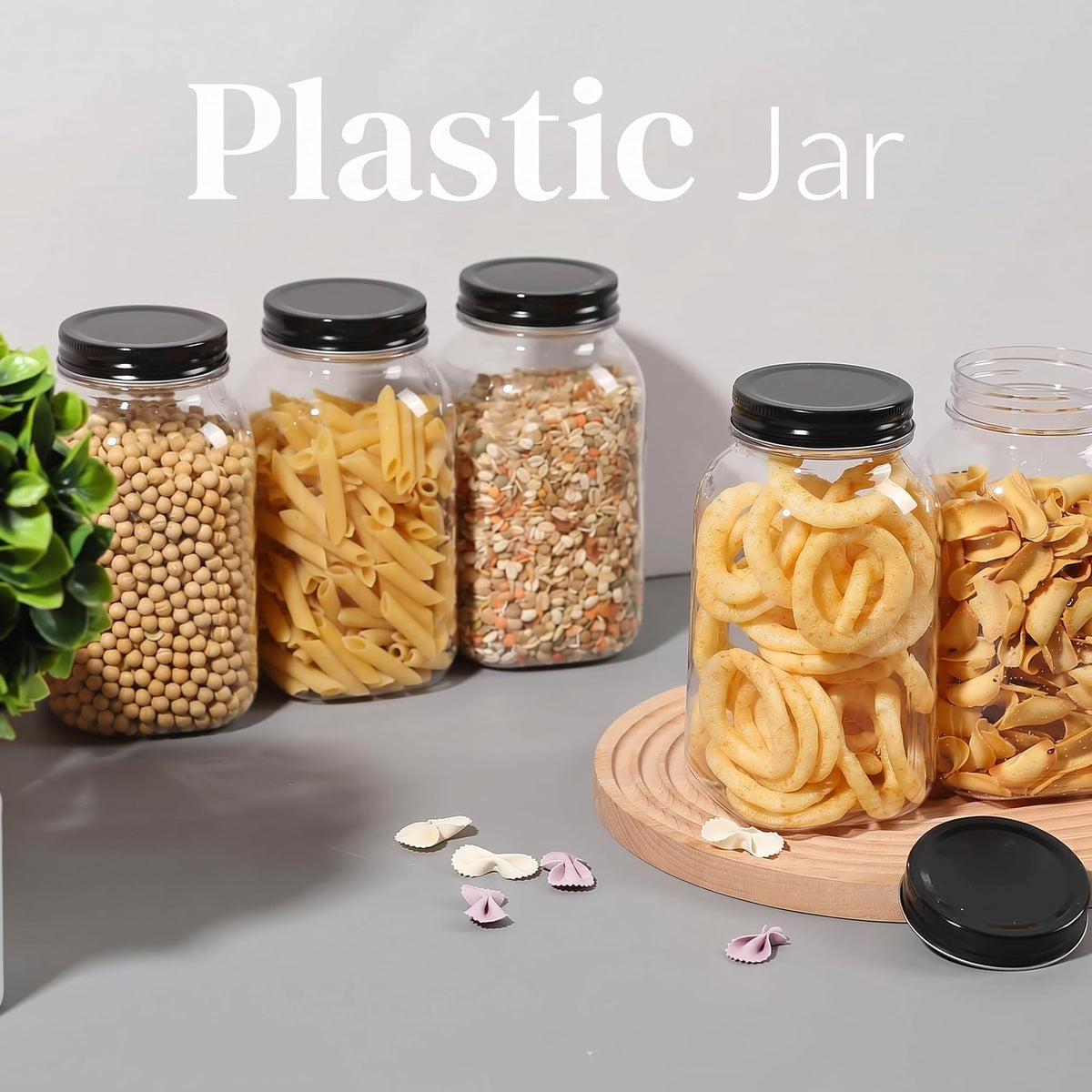 novelinks 32 oz mason jar for snacks and dry goods in the kitchen.