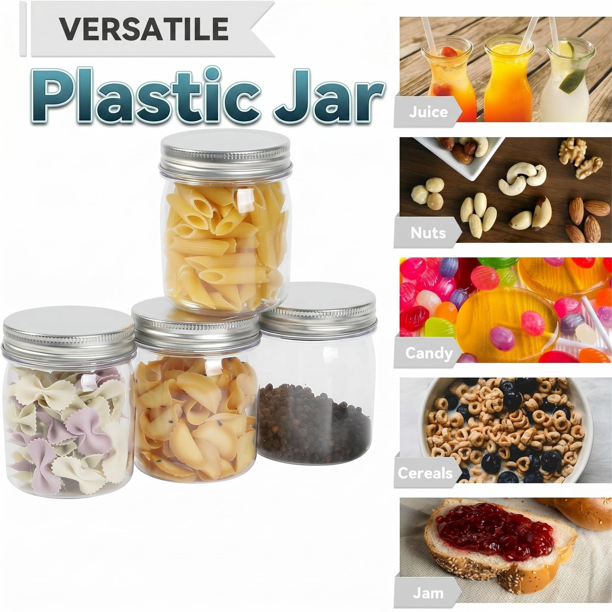 novelinks kitchen storage jars simplify labeling and tidying shelves with durable AS plastic clarity