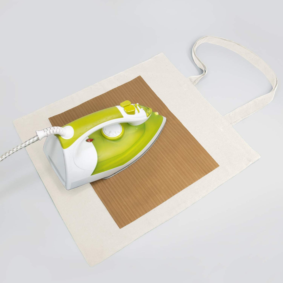NPBAG tote includes PTFE sheet for heat transfer, enabling custom prints.