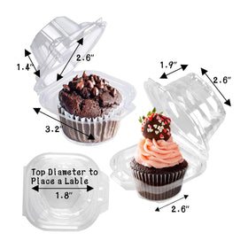 NPLUX deep-dome cupcake container keeps treats secure during transport.