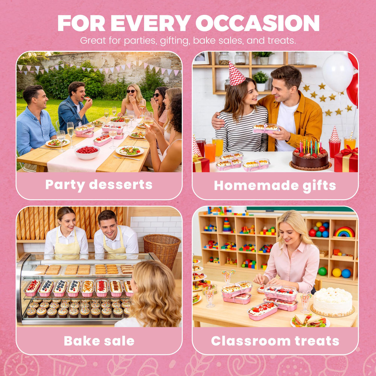 NPLUX oven, fridge, and air fryer safe baking pans.