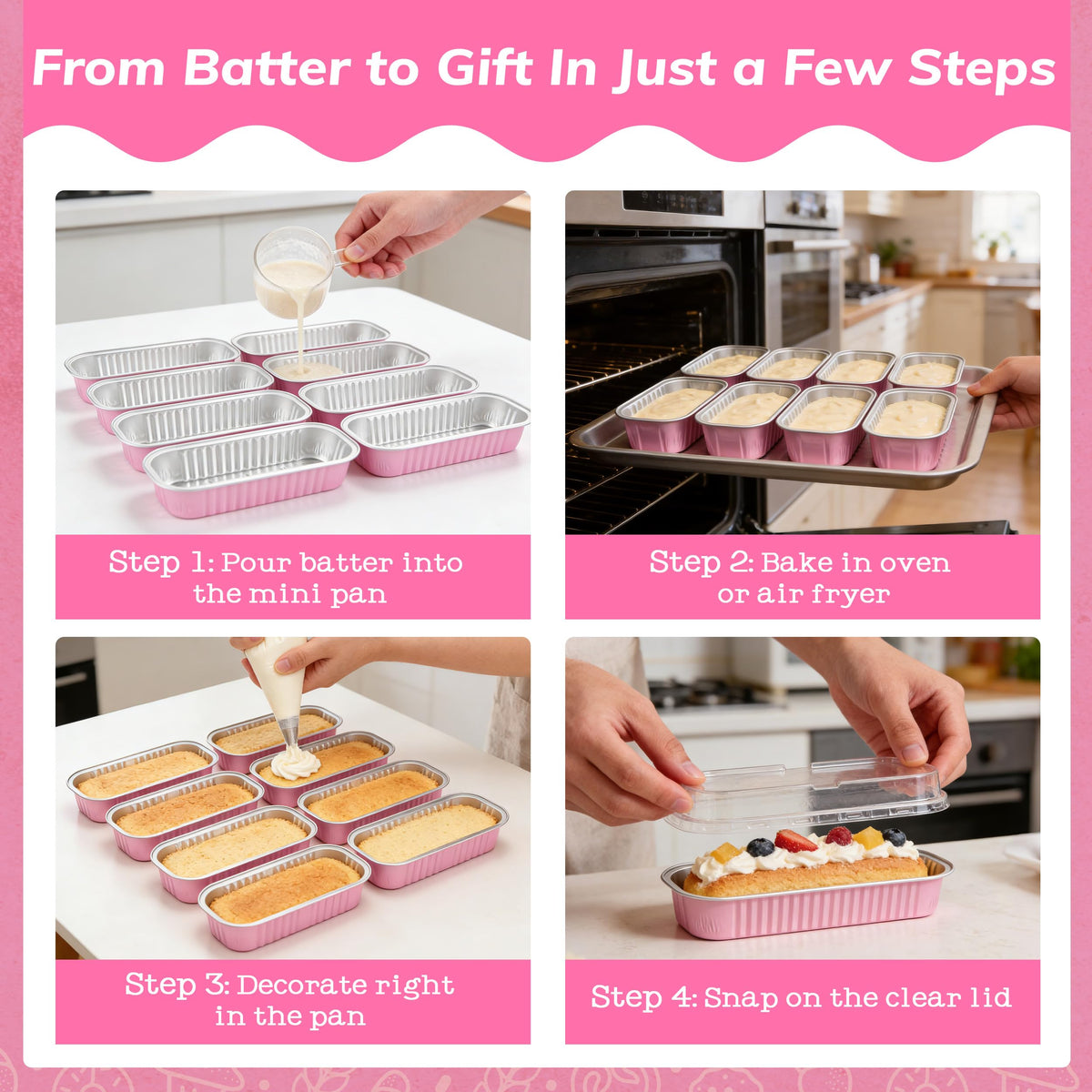 NPLUX stackable pans save space in cabinets.