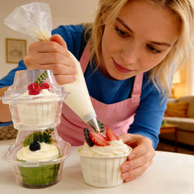 NPLUX versatile boxes suitable for cupcakes, muffins, donuts, and cookies.