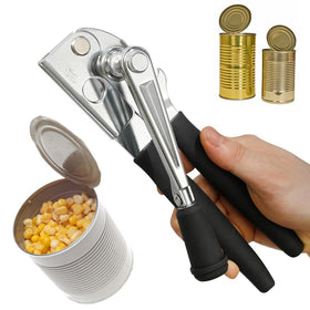 NUFR crank can opener ergonomic rubber grips reduce fatigue during extended tasks.