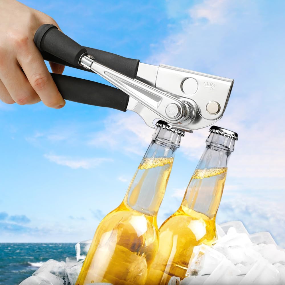 NUFR crank can opener grip friendly design enhances control in fast paced environments.