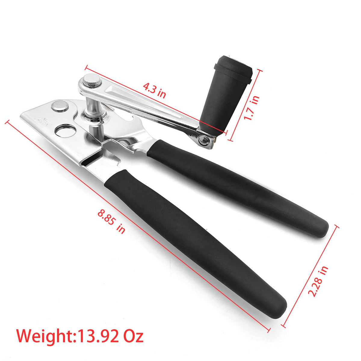 NUFR crank can opener with sturdy steel body ensures lasting durability in commercial use.