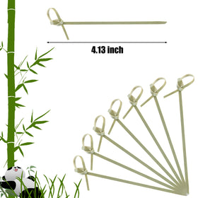 Nuogo green-color bamboo skewers ideal for fruit and dessert displays
