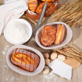 Nuogo bread proofing basket folded for compact storage in a small kitchen