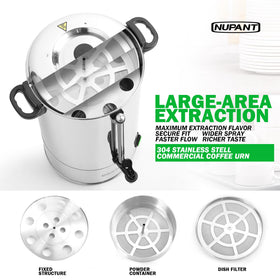 NUPANT upgraded 3-part filter basket for enhanced extraction
