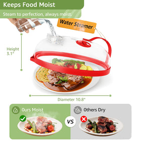 NUTIKAS water reservoir enables steam during reheating to preserve moisture