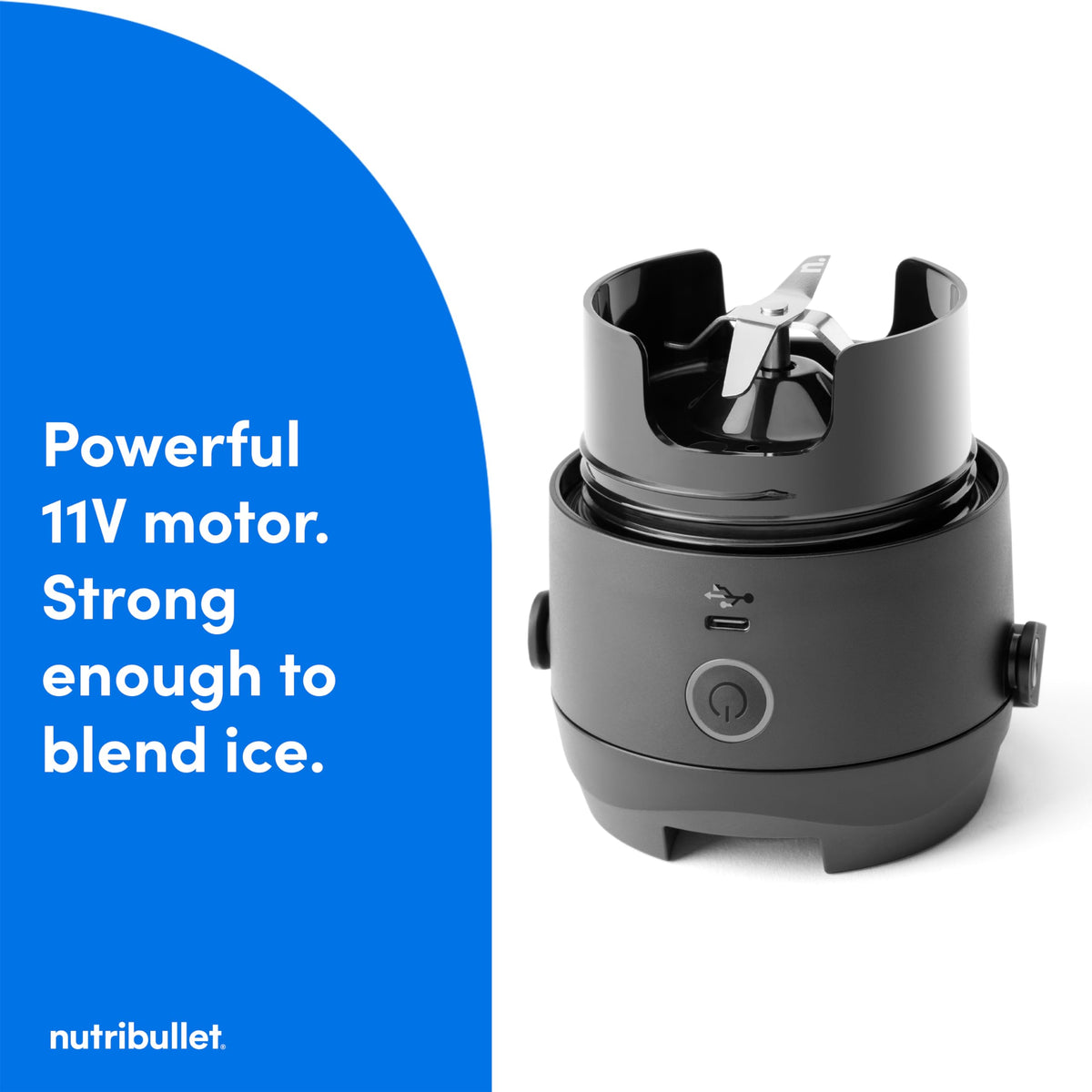 NutriBullet Flip travel handle adds portability for outdoor adventures.