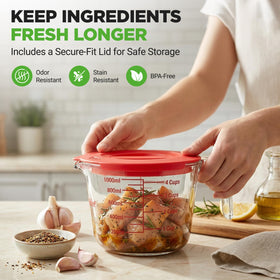 NutriChef heat-resistant borosilicate glass measures up to 932°F.