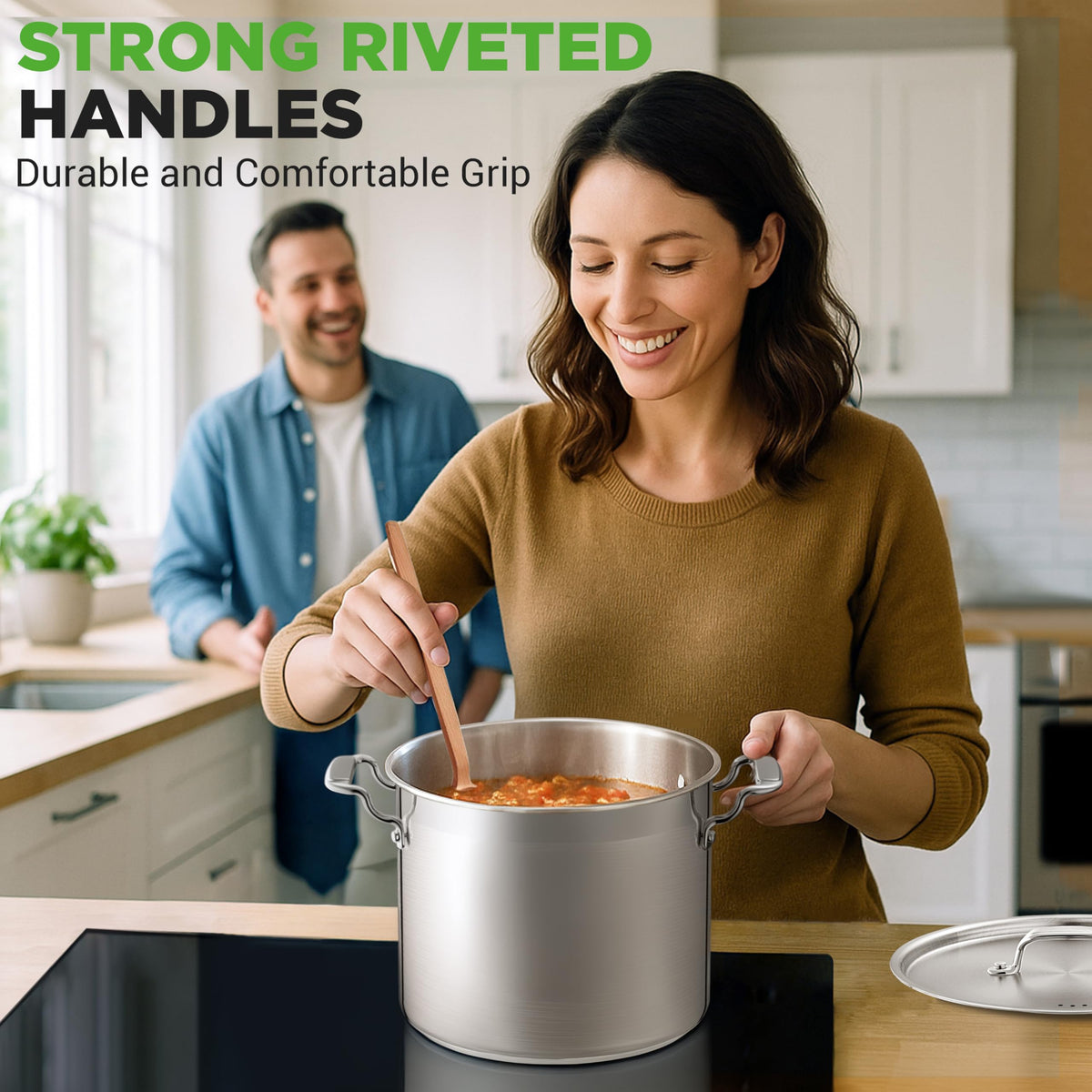 NutriChef large-capacity stockpot ideal for stocks, soups, and stews.