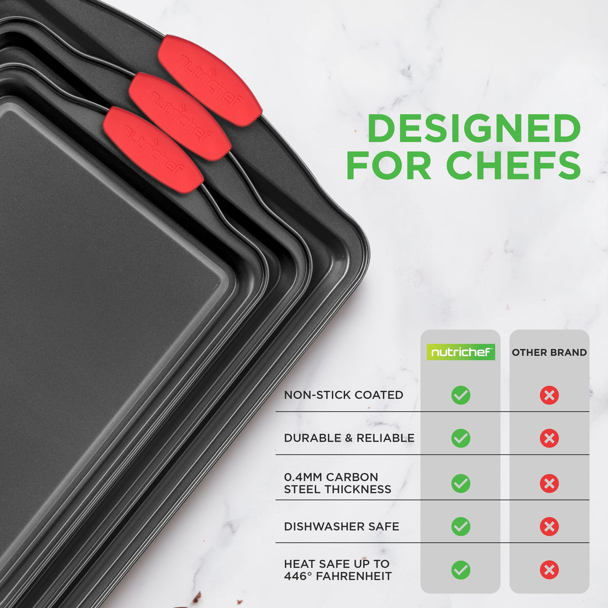 NutriChef stackable bakeware saves space in the kitchen