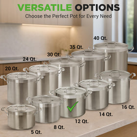 NutriChef stainless steel lid seals in heat and flavor during simmering.