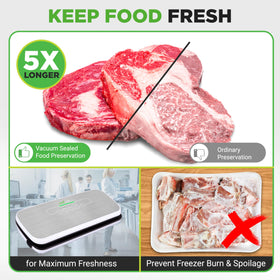 NutriChef vacuum sealer bags 2-pack box for value storage