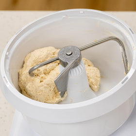 Nutrimill Bosch Universal Plus stand mixer handles heavy dough with confidence.