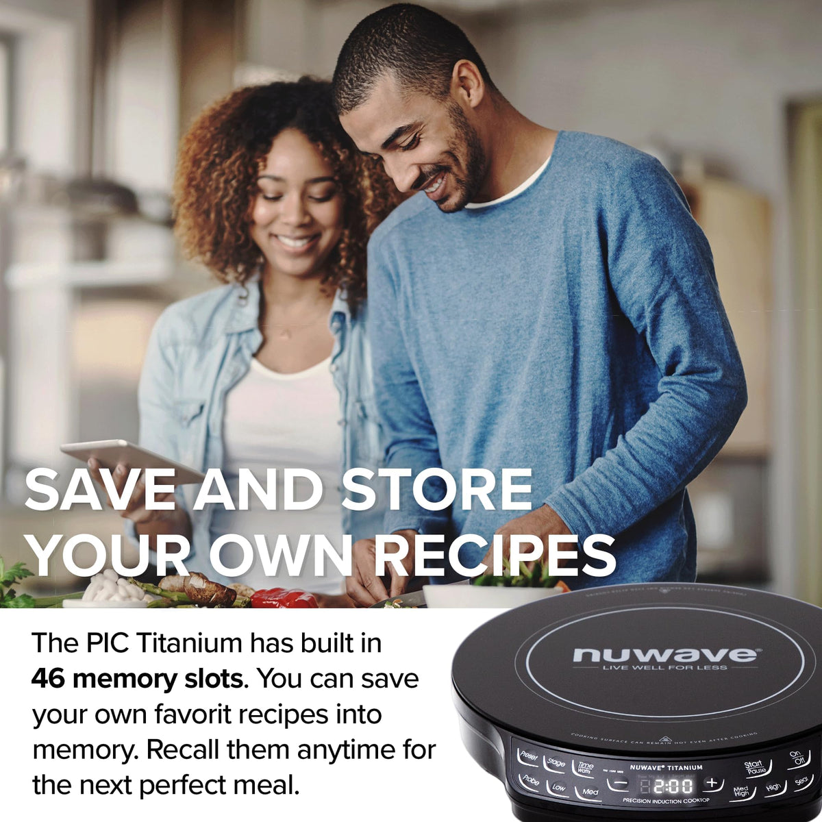 Nuwave induction cooktop compact-storage design makes it easy to store.