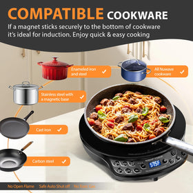 Nuwave induction cooktop portable-design fits small spaces like dorms and RVs.
