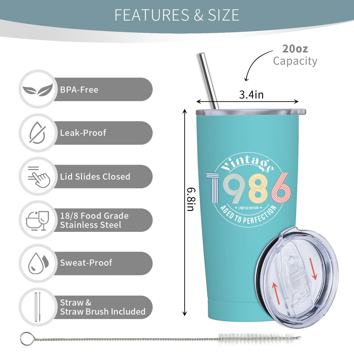 NVFCC women’s gift 40th tumbler ideal for errands and morning coffee rituals
